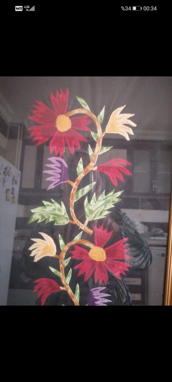 Çerçeveli Çok Renkli Çiçekli Tablo - Görsel 4