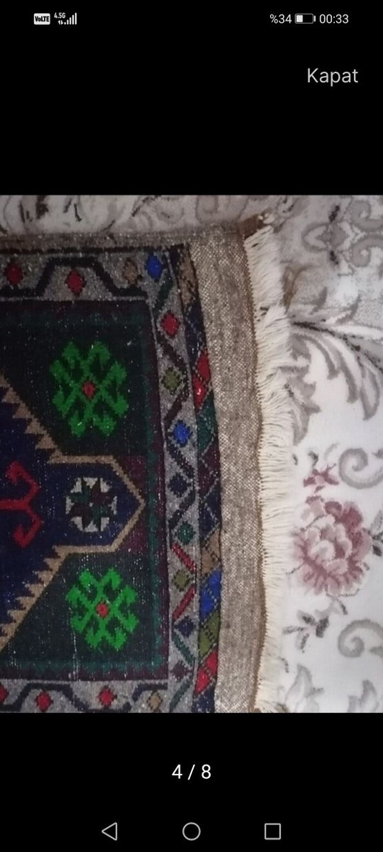 Nakışlı Çok Renkli Geleneksel Halı - Görsel 5