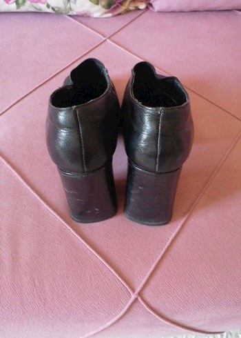 Kadın Siyah Dolgu Topuk Ofis Ayakkabı - Görsel 5