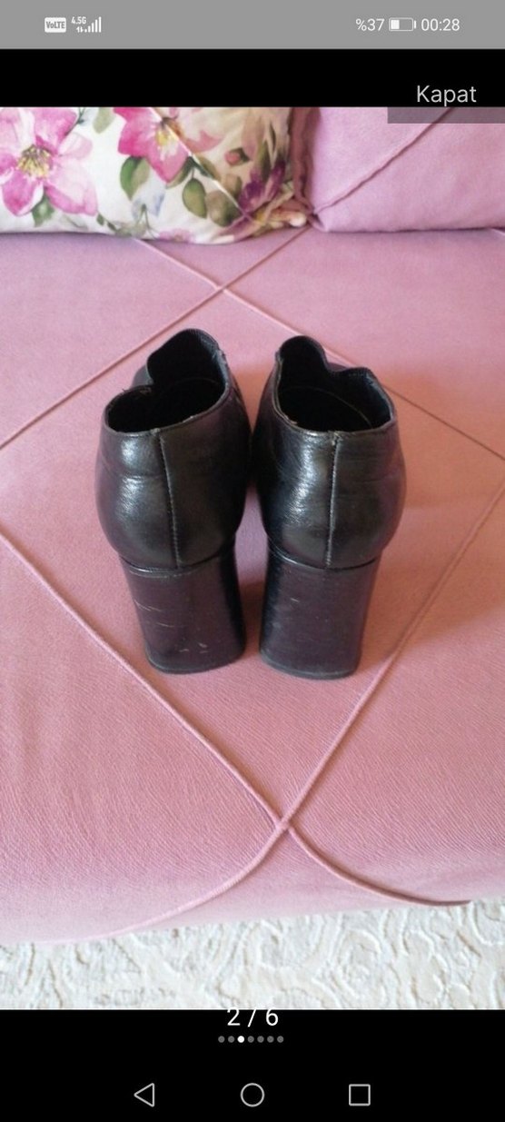 Kadın Siyah Dolgu Topuk Ofis Ayakkabı - Görsel 5