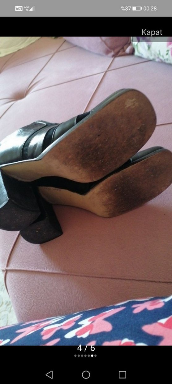 Kadın Siyah Dolgu Topuk Ofis Ayakkabı - Görsel 3