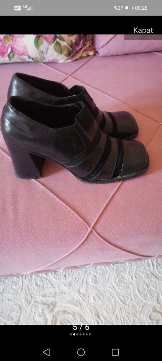 Kadın Siyah Dolgu Topuk Ofis Ayakkabı - Görsel 4