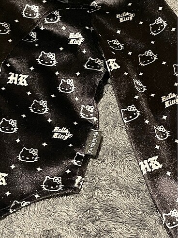 xs Beden siyah Renk hello kitty korse kapüşonlu kadife hırka