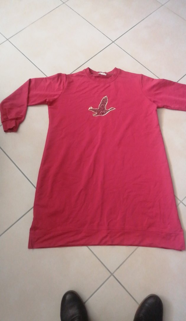 Bordo Baskılı Rahat Hamile Tunik boyu 92 cm i - Görsel 2