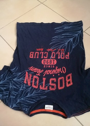 Erkek Lacivert Baskılı Kısa Kollu Tişört kodu  U 819 - Görsel 5