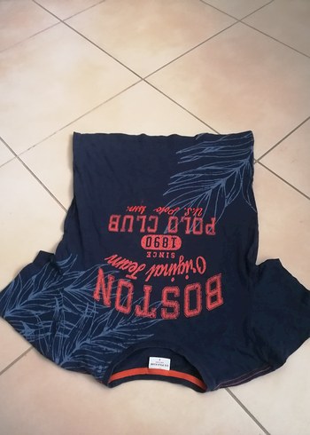 Erkek Lacivert Baskılı Kısa Kollu Tişört kodu  U 819 - Görsel 4