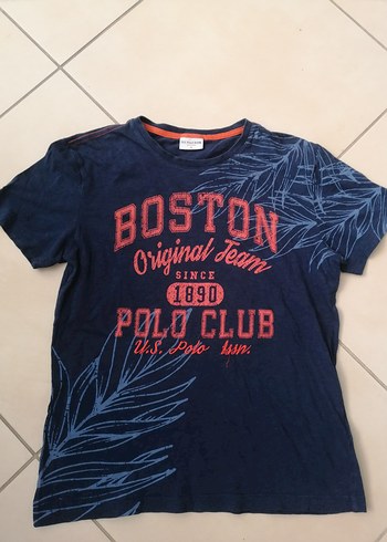 Erkek Lacivert Baskılı Kısa Kollu Tişört kodu  U 819 - Görsel 2