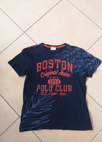 Erkek Lacivert Baskılı Kısa Kollu Tişört kodu  U 819 - Görsel 3