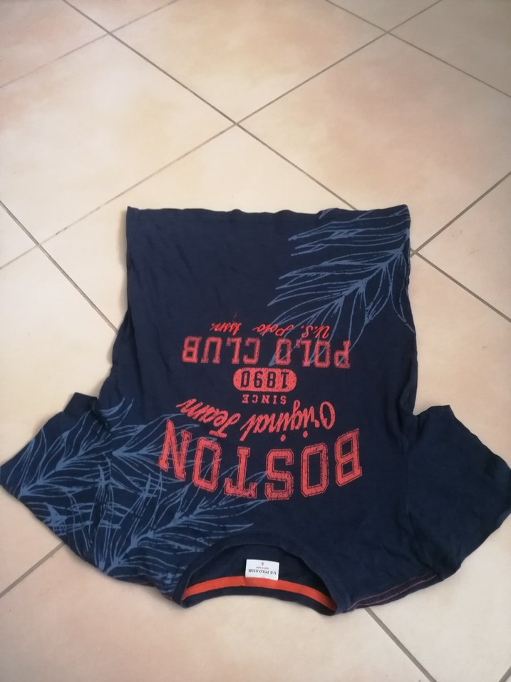 Erkek Lacivert Baskılı Kısa Kollu Tişört kodu  U 819 - Görsel 4