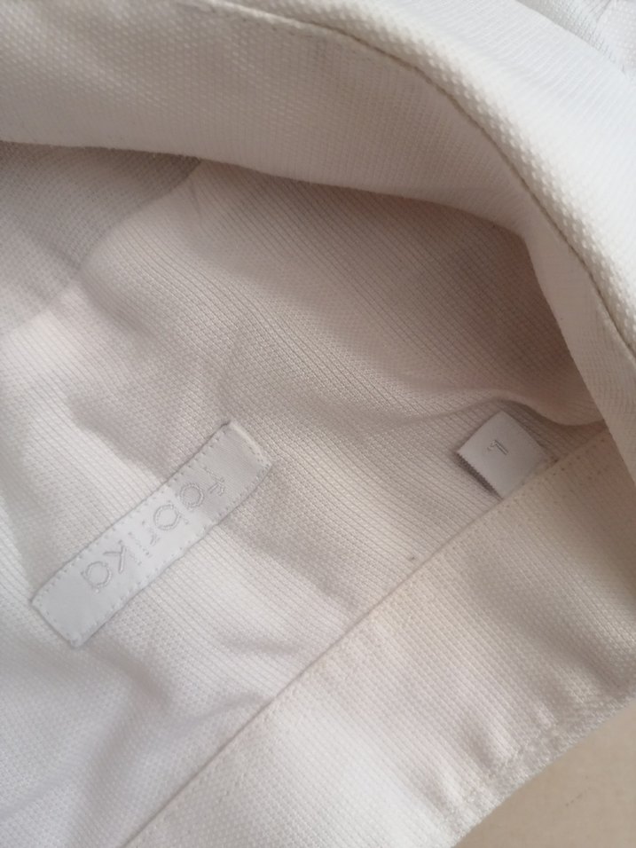 Beyaz uzun  Kollu Keten Erkek Gömlek - Görsel 4