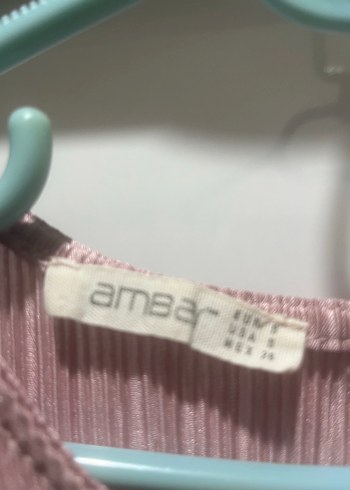 26 Beden Pembe Pliseli Askısız Salaş Bluz
