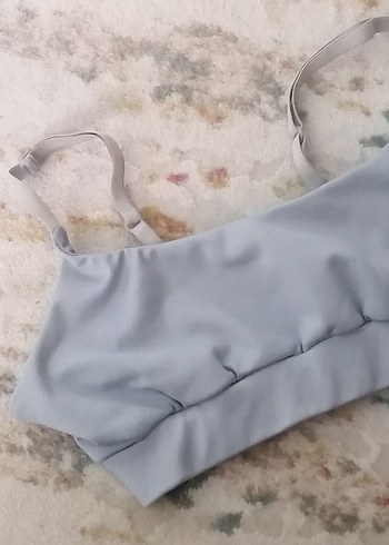Gri Midi Spor Sütyeni