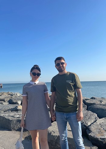 Zara Siyah Beyaz Cizgili Mini Elbise