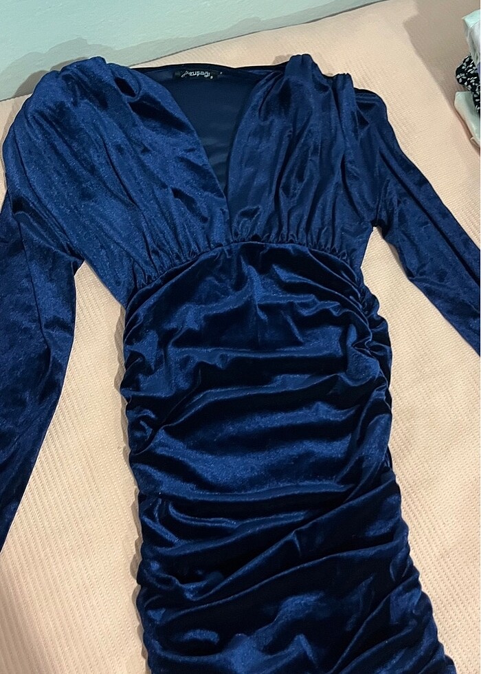 drapeli elbise - Görsel 3