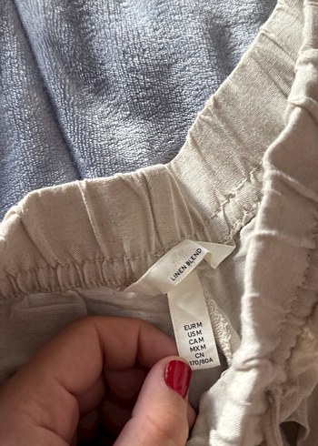 H&M Hm Linen blend keten karışımlı bilek boy pantolon