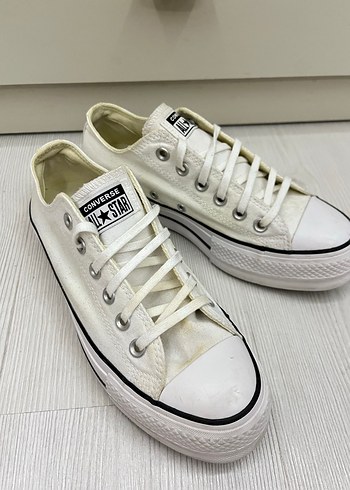 Beyaz Converse Platform Kadın Spor Ayakkabı