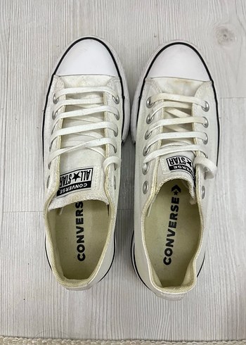 38 Beden Beyaz Converse Platform Kadın Spor Ayakkabı