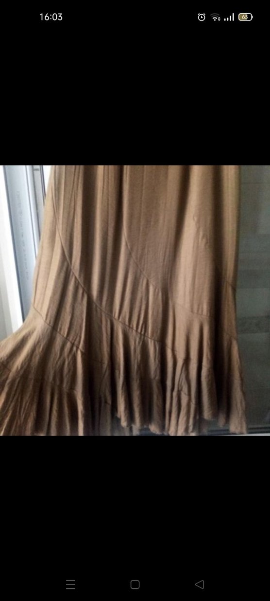 Asimetrik kesim Uzun Etek - Görsel 3