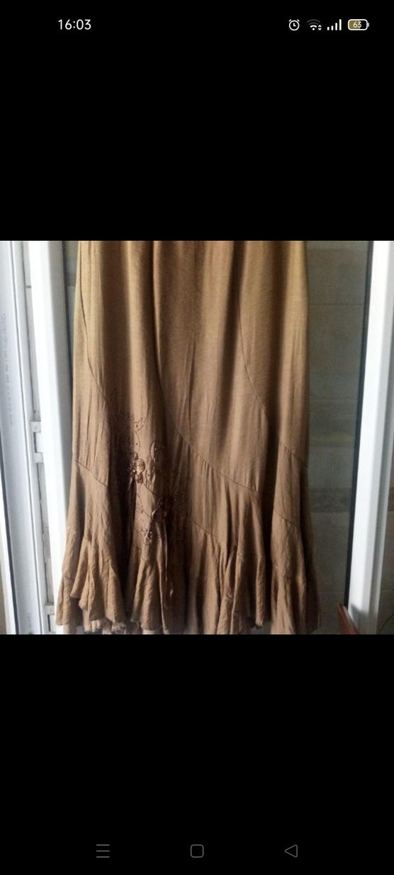 Asimetrik kesim Uzun Etek - Görsel 4