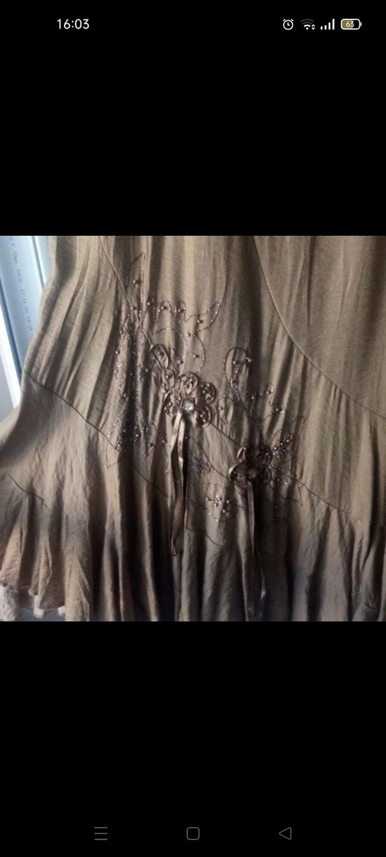 Asimetrik kesim Uzun Etek - Görsel 5