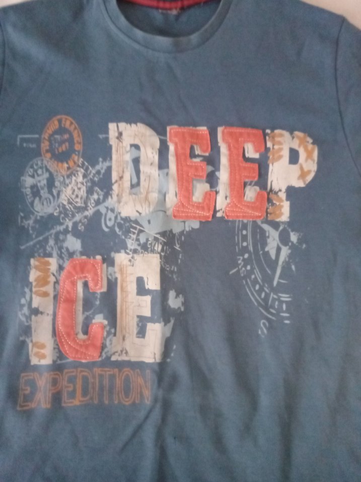 Erkek Çocuk Mavi Baskılı Kısa Kollu Tişört - Görsel 2