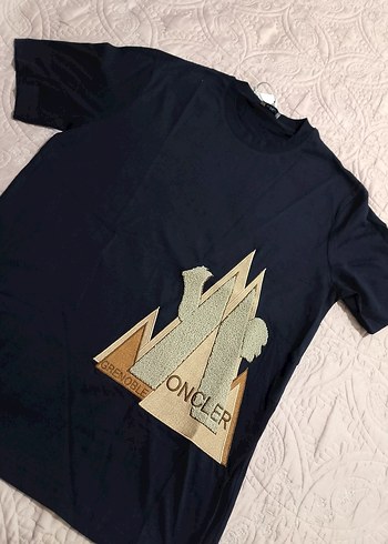 Moncler Baskılı Lacivert Erkek Tişört