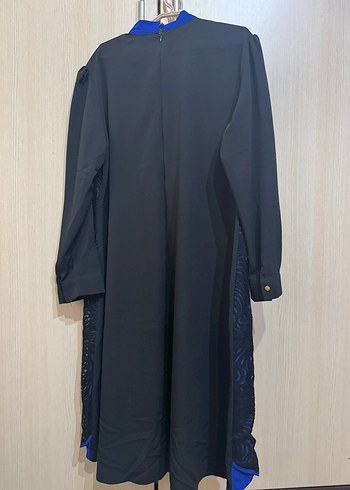 Mavi İş Ofis Uzun Kollu Gotik tesettür tunik - Görsel 2
