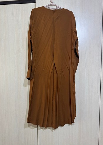 Düğmeli Uzun Kollu Keten Tunik - Görsel 2