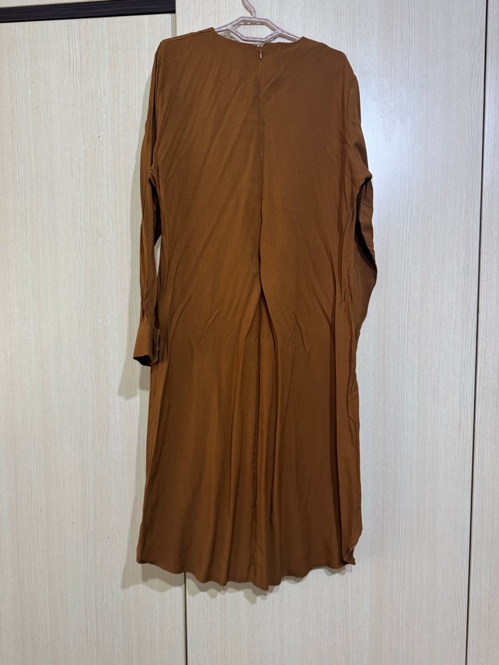 Düğmeli Uzun Kollu Keten Tunik - Görsel 2