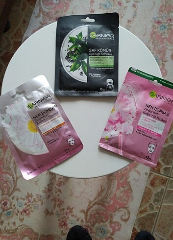 Garnier kağıt yüz maskesi 3 adet 