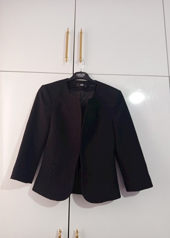 Siyah Düğmeli Kadın Blazer Ceket - Görsel 3