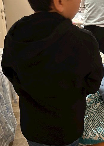 Erkek Çocuk Siyah Fermuarlı Ceket su geçirmez - Görsel 8