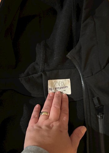 Erkek Çocuk Siyah Fermuarlı Ceket su geçirmez - Görsel 3