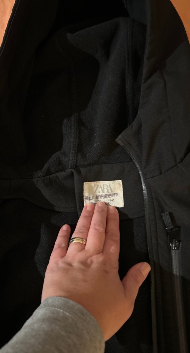 Erkek Çocuk Siyah Fermuarlı Ceket su geçirmez - Görsel 3