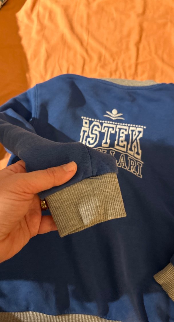 Fermuarlı Erkek Çocuk Mavi Sweatshirt #istekokullarıforma - Görsel 5