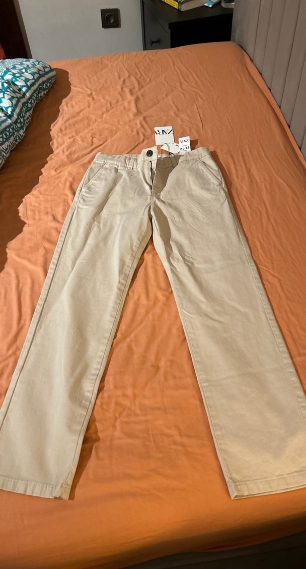 Bej ZARA ÇOCUK hiç giyilmemiş 11-12 yaş pantolon - Görsel 2
