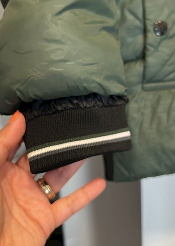 Yeşil Fermuarlı Kadın Kışlık Mont - Görsel 6