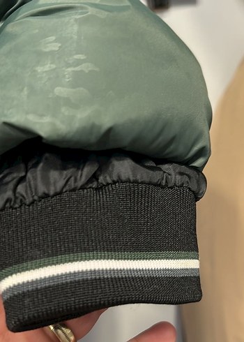 Yeşil Fermuarlı Kadın Kışlık Mont - Görsel 7