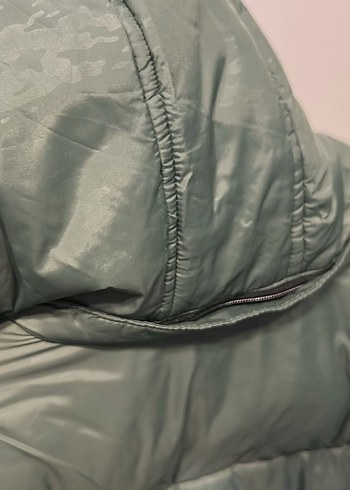 Yeşil Fermuarlı Kadın Kışlık Mont - Görsel 2