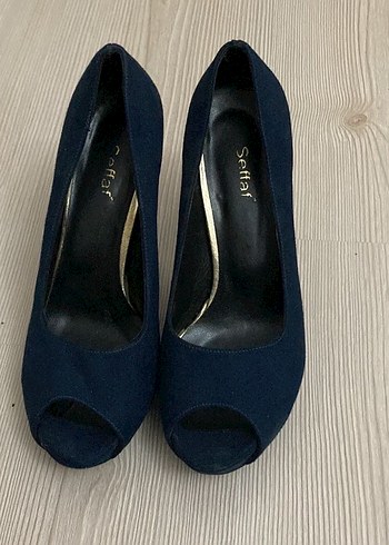 Nubuk ince topuklu ayakkabı - Görsel 2