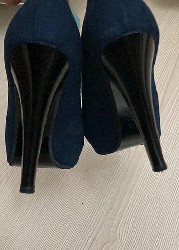 Nubuk ince topuklu ayakkabı - Görsel 4