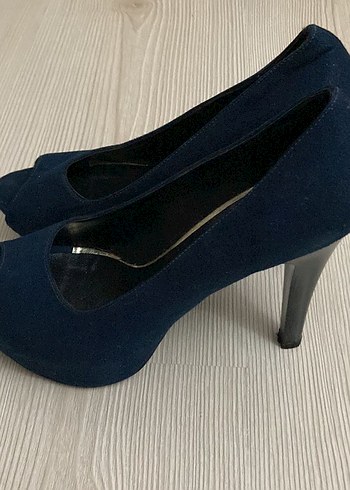 Nubuk ince topuklu ayakkabı - Görsel 3