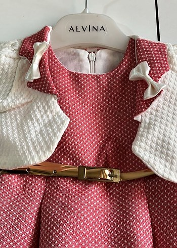 Kemerli Pembe Kız Çocuk Elbisesi - Görsel 2