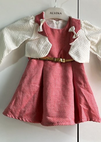Kemerli Pembe Kız Çocuk Elbisesi - Görsel 7