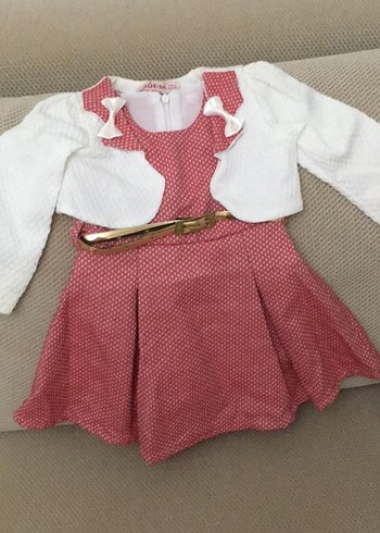 Kemerli Pembe Kız Çocuk Elbisesi - Görsel 3