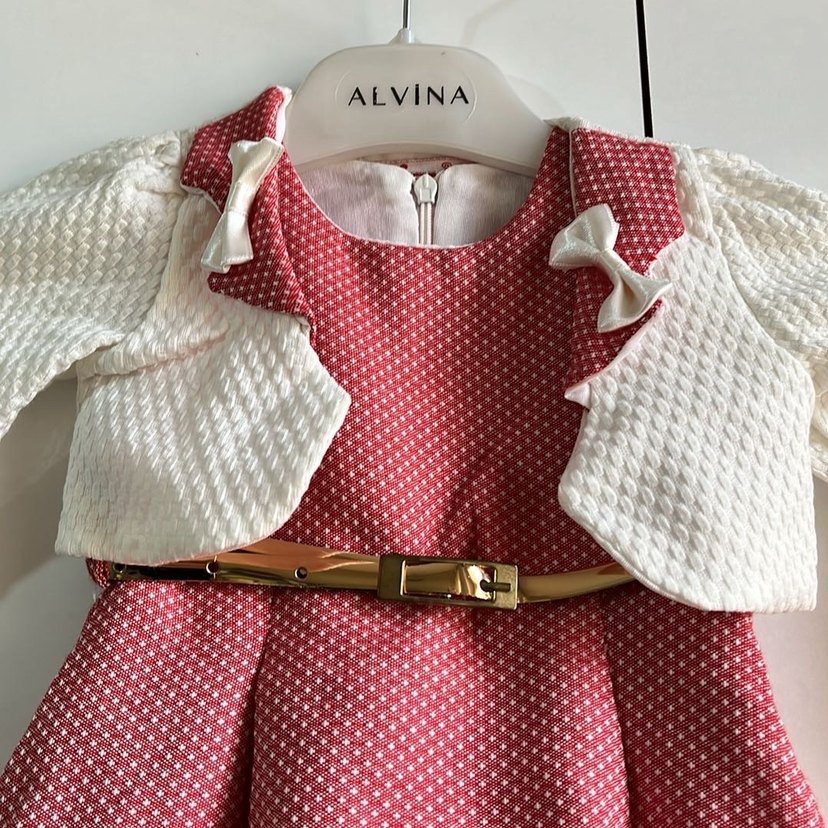 Kemerli Pembe Kız Çocuk Elbisesi - Görsel 2