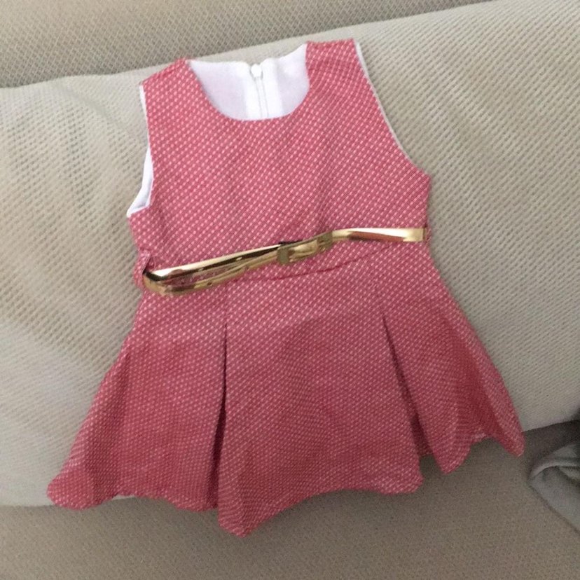 Kemerli Pembe Kız Çocuk Elbisesi - Görsel 5