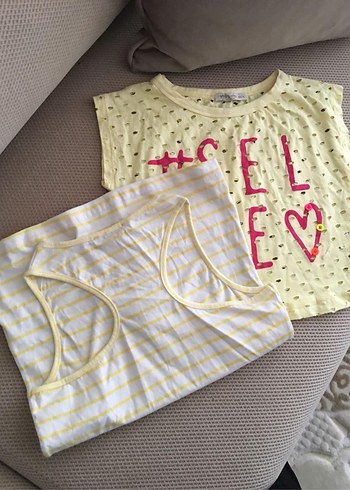 Çizgili 10 yaş tişört - Görsel 2