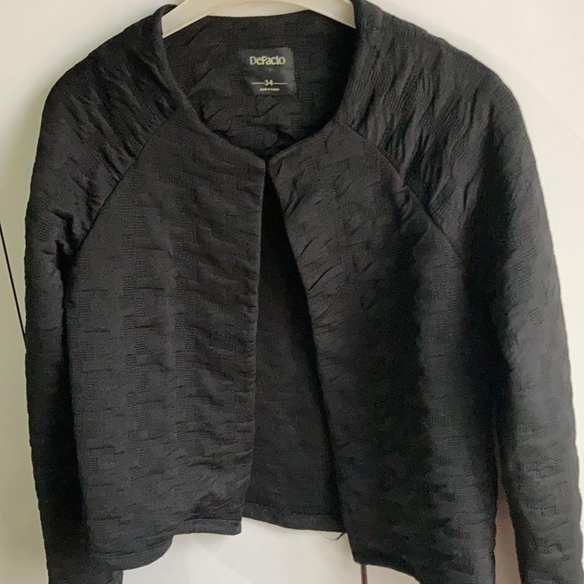 Siyah hırka ceket - Görsel 4