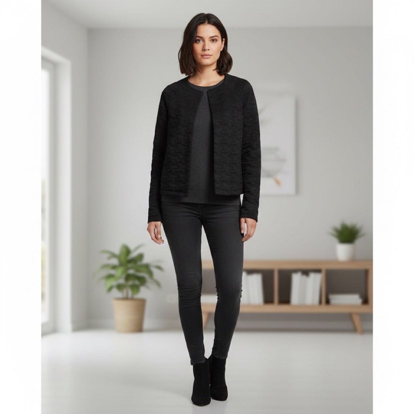 Siyah hırka ceket - Görsel 2